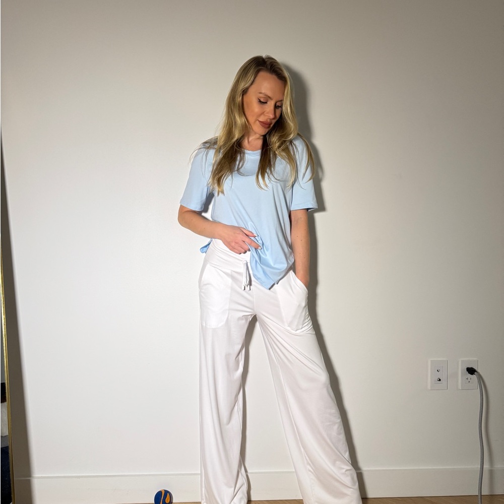 Women's White Wide-Leg Pants